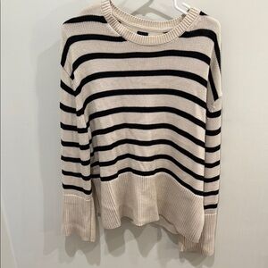 Striped Black and Cream Women's GAP Sweater